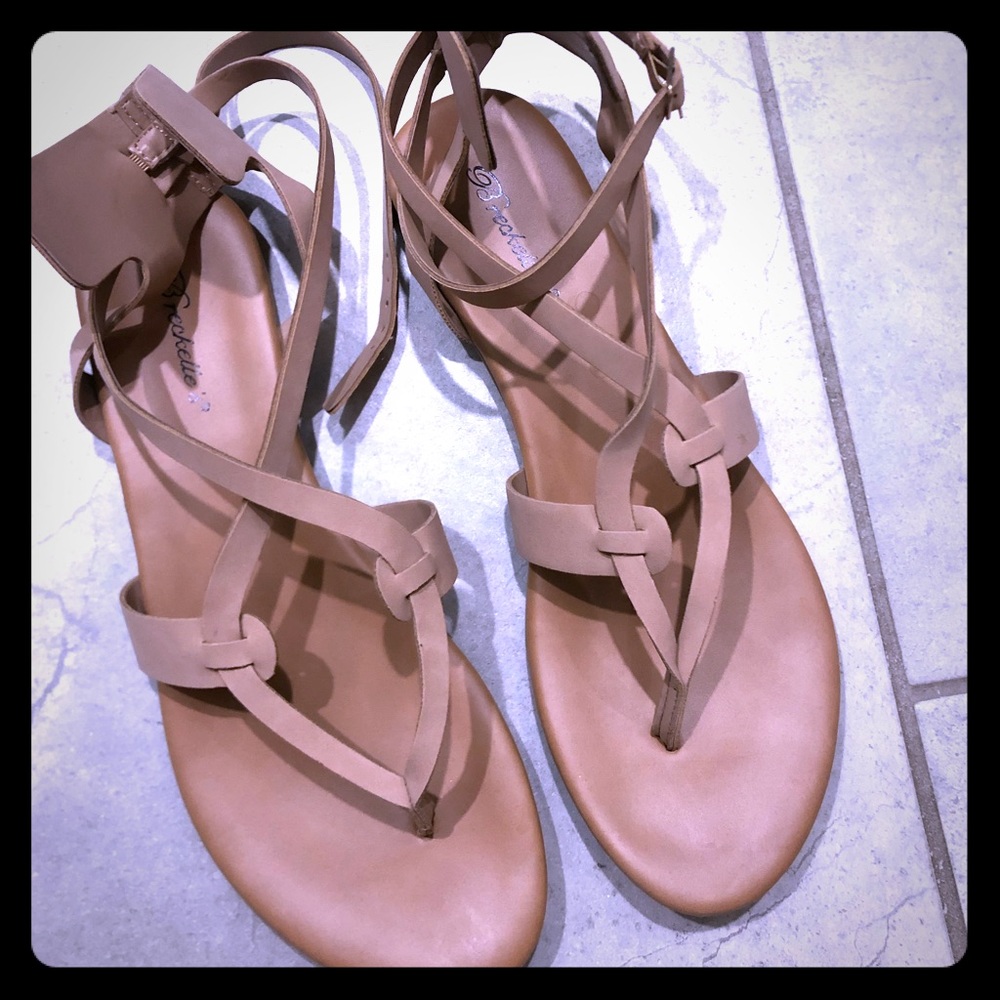 Nude strappy sandals